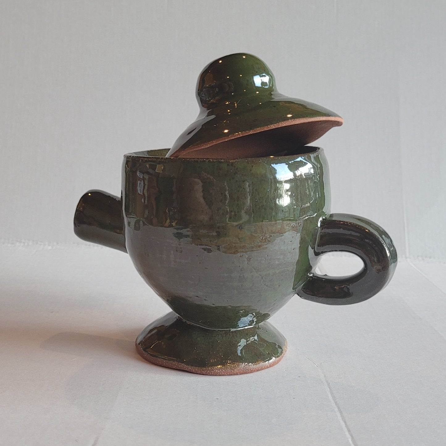 Decorative Green Teapot
