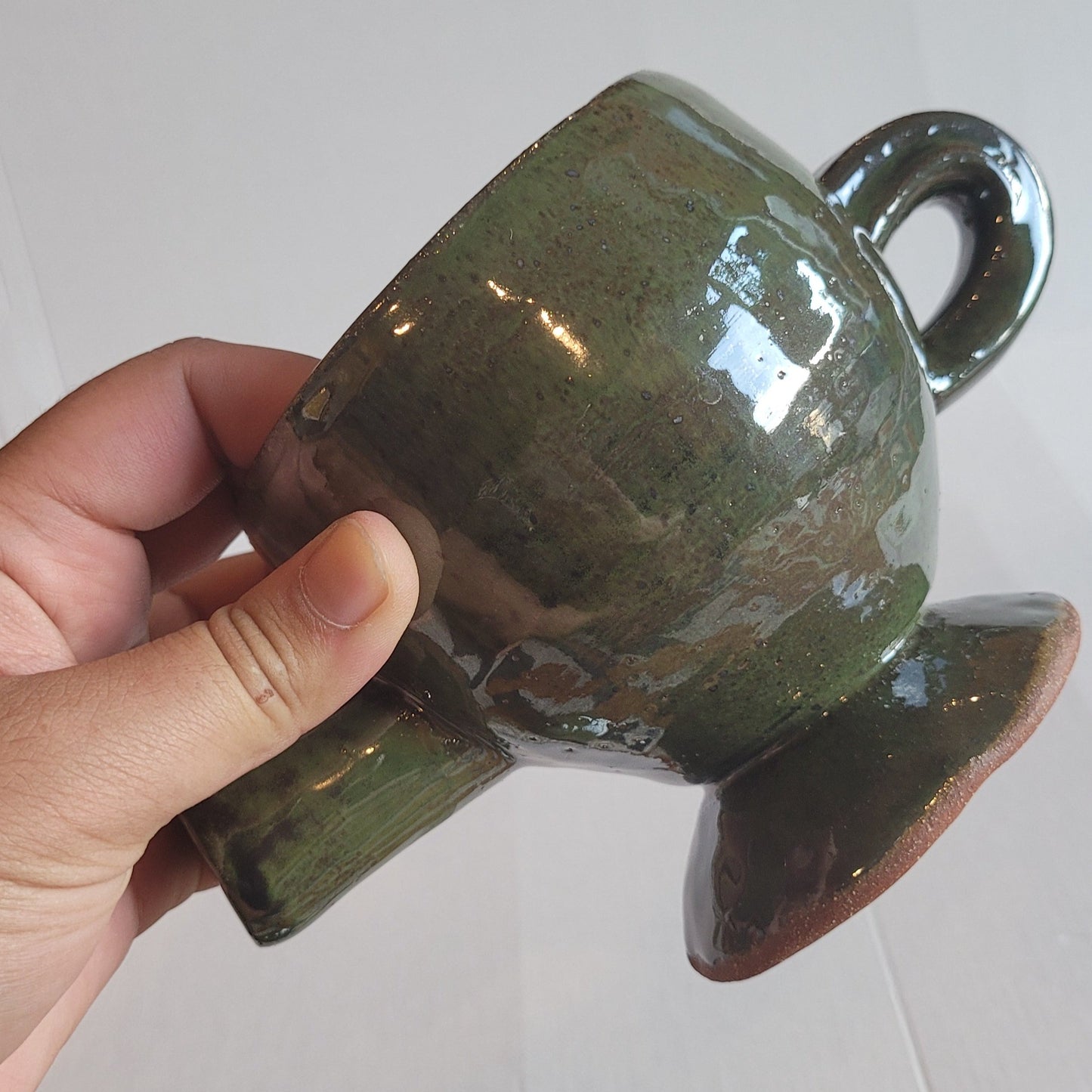 Decorative Green Teapot