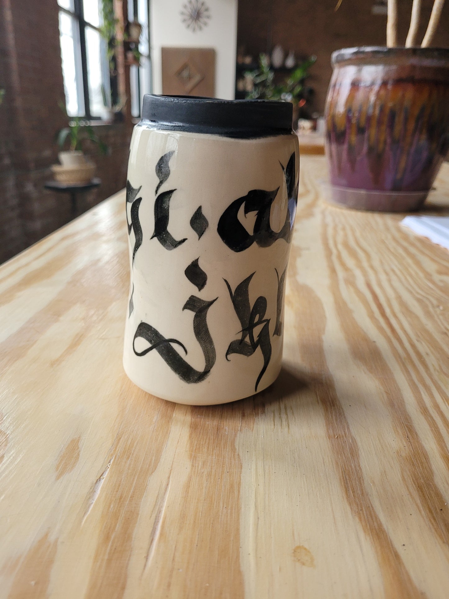 Blackletter Alphabet Vase