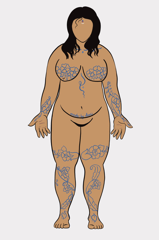 Tattoo'd Woman Sticker