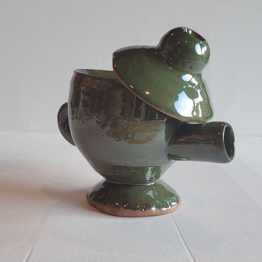 Decorative Green Teapot