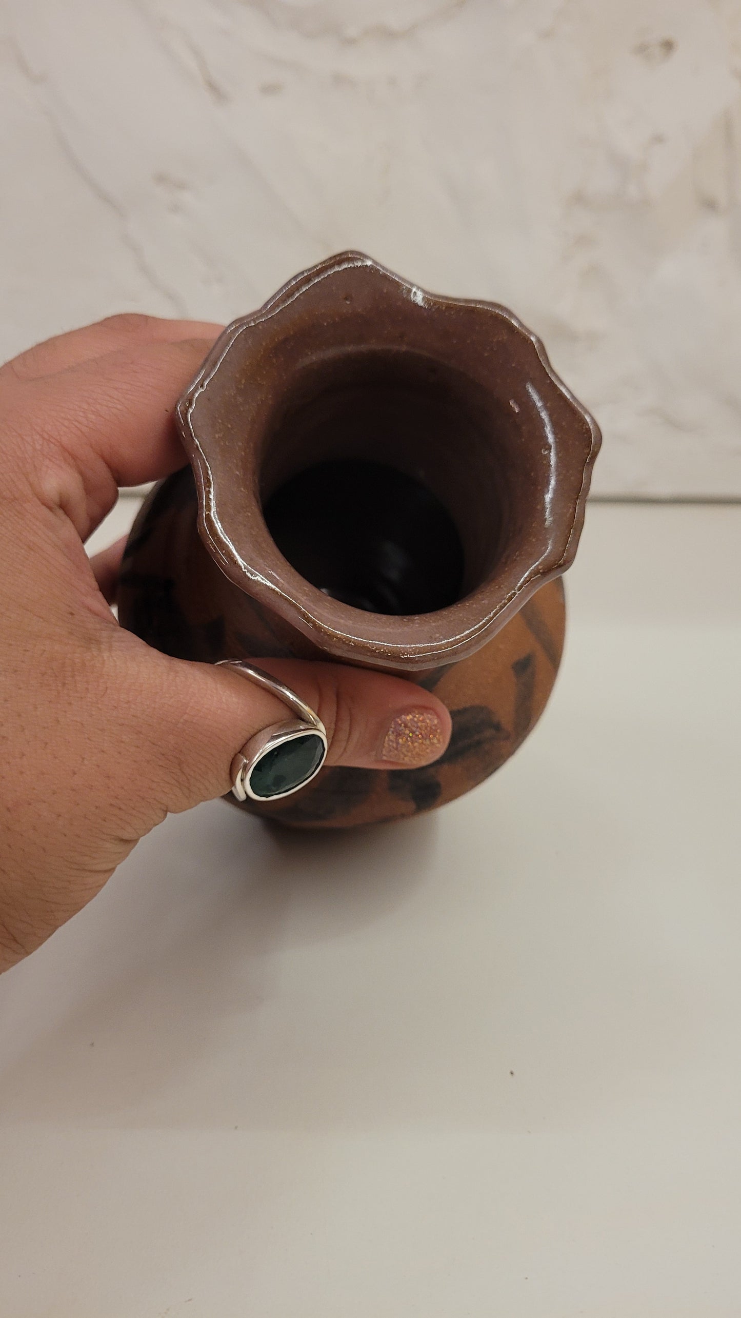 Sumi Painted Vase
