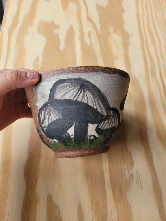 Sumi Painted Mushrooms