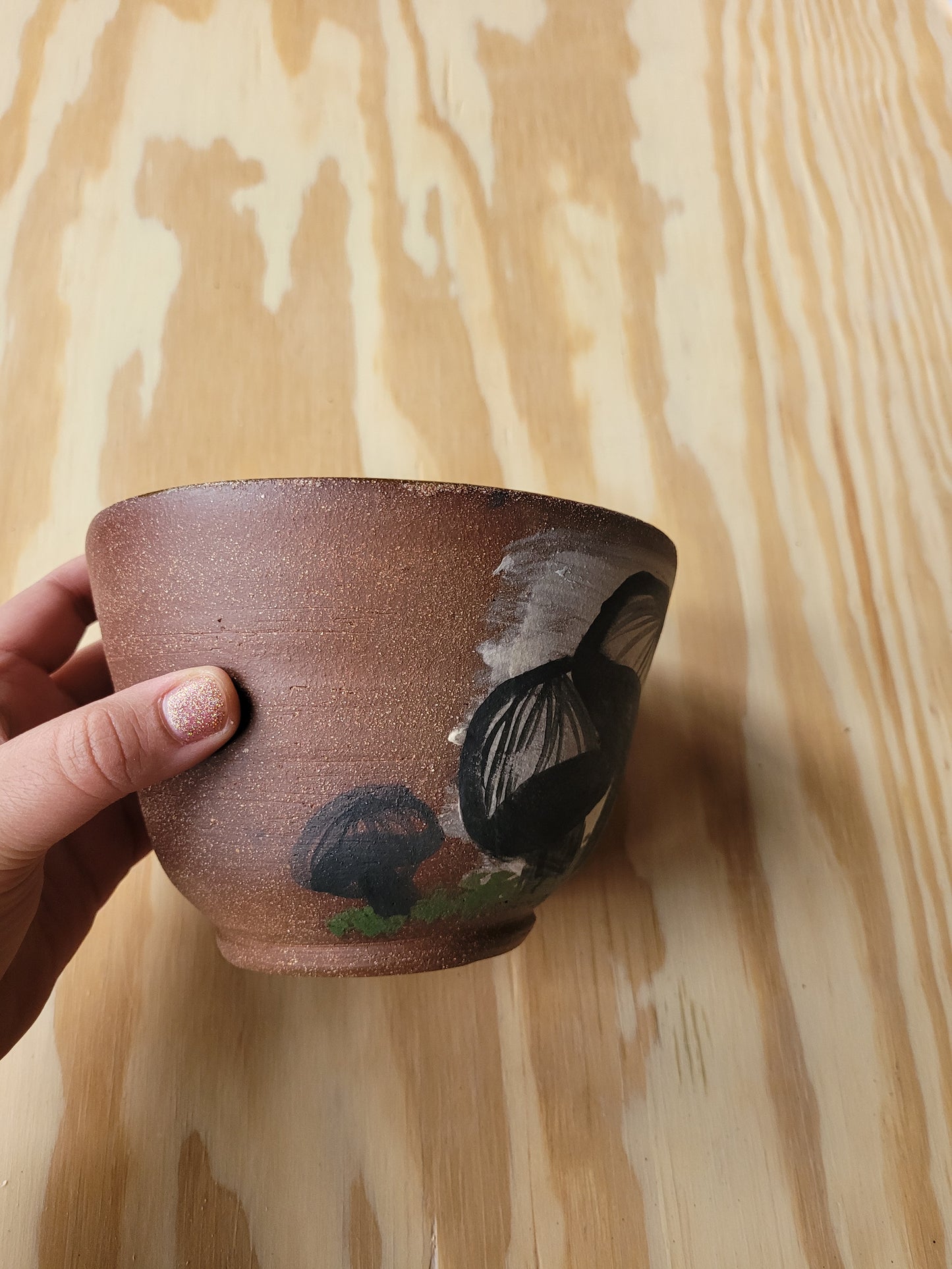 Sumi Painted Mushrooms