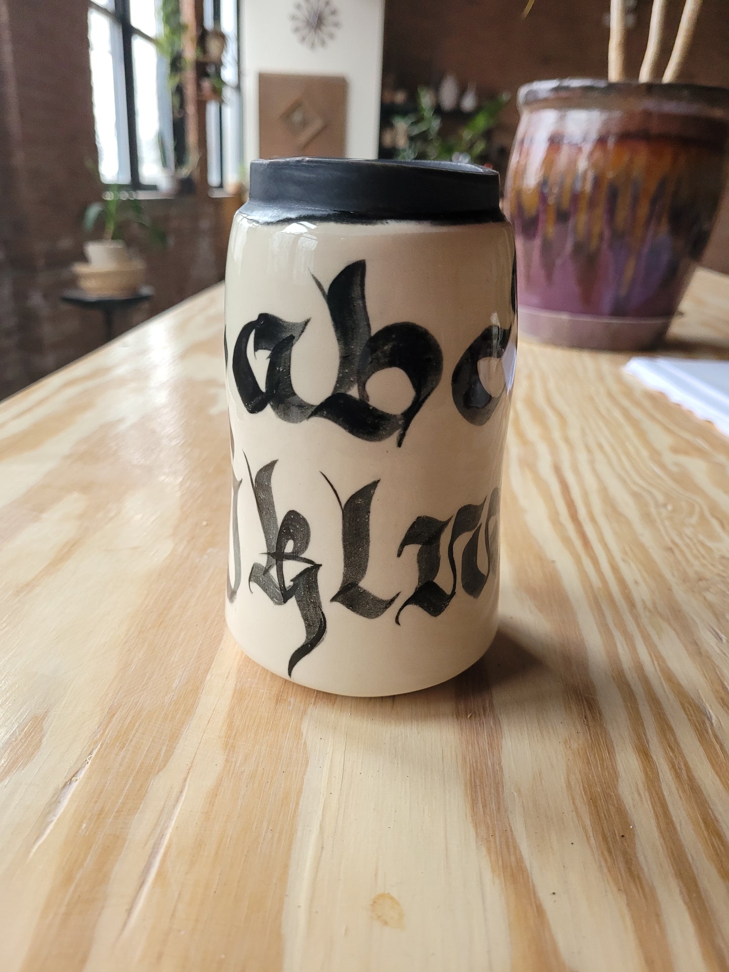 Blackletter Alphabet Vase