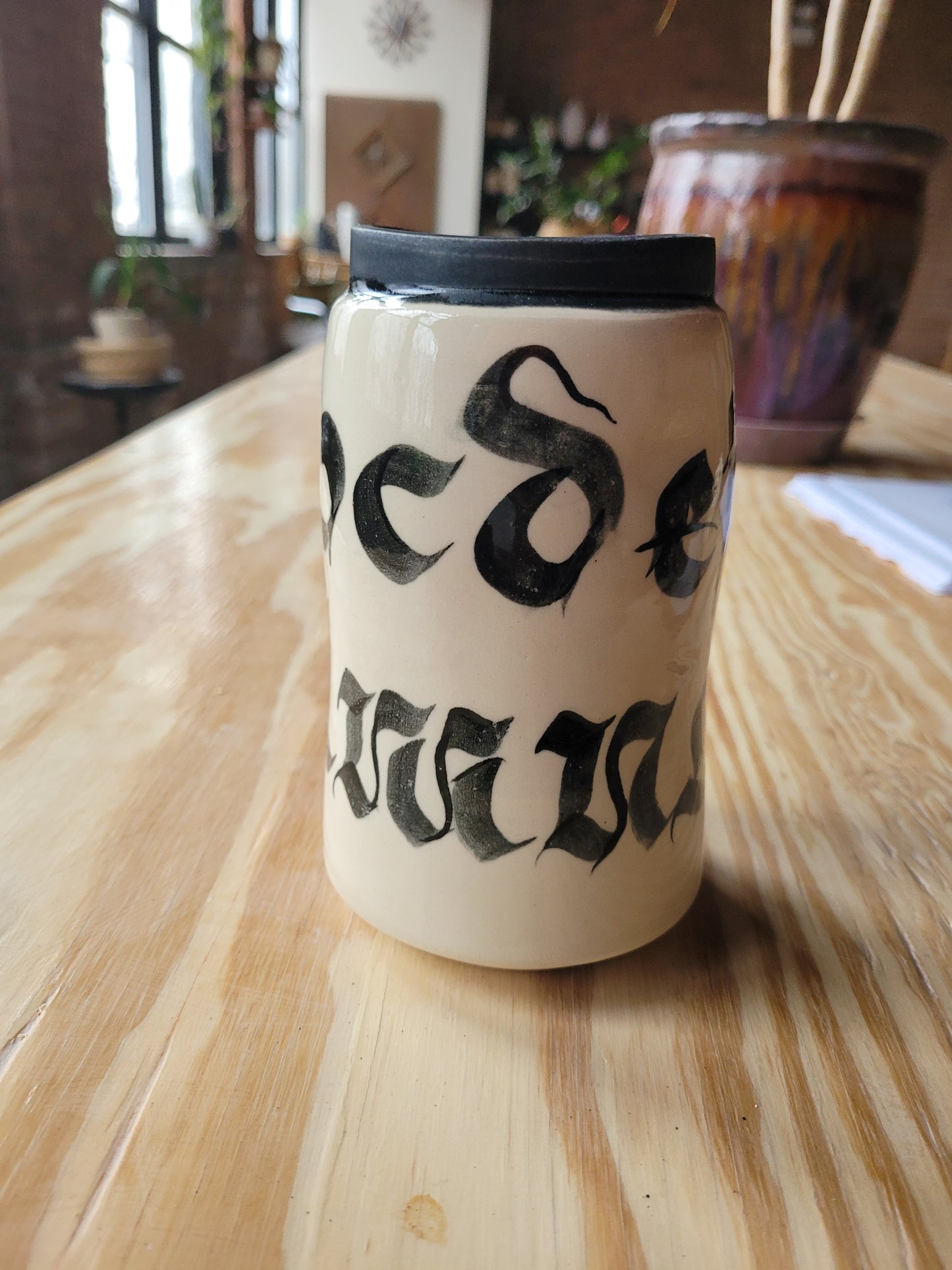 Blackletter Alphabet Vase